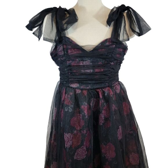 Lulus Dress  Womans XL Black Striking Scene Ethereal Whimsygoth Fairy Witchy - Picture 3 of 8